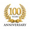 anniversary logo ribbon wreath 100